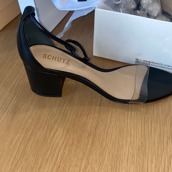 New in Box - Schutz Jessie Mid‎ Block Black Sandals - Women's Size 10 - Picture 2 of 7